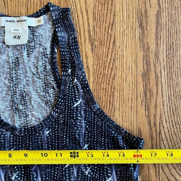 Isabel Marant x H&M tank top abstract scoop neck sleeveless Women's Size 4 - Picture 9 of 9